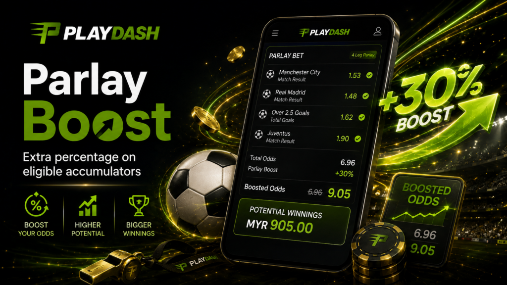 PlayDash Parlay Boost for eligible sports accumulator bets